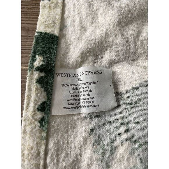 West Point Stevens Winter Caribou Flannel Bed Flat Top Sheet - Picture 2 of 6